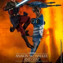 Maybang's Collectibles Hot Toys Star Wars The Clone Wars General Anakin Skywalker And STAP 1/6 Scale 12" Collectible Figure Set