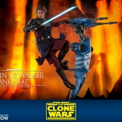 Maybang's Collectibles Hot Toys Star Wars The Clone Wars General Anakin Skywalker And STAP 1/6 Scale 12