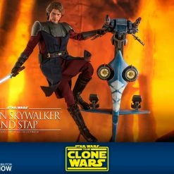 Maybang's Collectibles Hot Toys Star Wars The Clone Wars General Anakin Skywalker And STAP 1/6 Scale 12