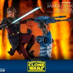 Maybang's Collectibles Hot Toys Star Wars The Clone Wars General Anakin Skywalker And STAP 1/6 Scale 12