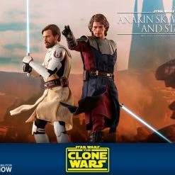 Maybang's Collectibles Hot Toys Star Wars The Clone Wars General Anakin Skywalker And STAP 1/6 Scale 12