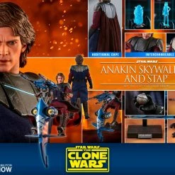 Maybang's Collectibles Hot Toys Star Wars The Clone Wars General Anakin Skywalker And STAP 1/6 Scale 12