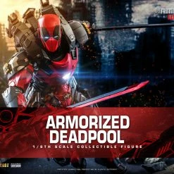 Maybang's Collectibles Hot Toys Marvel Comics Masterpiece Series Armorized Deadpool Diecast 1/6 Scale 12" Collectible Figure