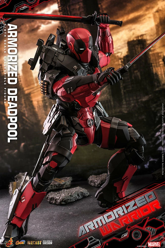 Maybang's Collectibles Hot Toys Marvel Comics Masterpiece Series Armorized Deadpool Diecast 1/6 Scale 12" Collectible Figure 4 Maybang's Collectibles Hot Toys Marvel Comics Masterpiece Series Armorized Deadpool Diecast 1/6 Scale 12" Collectible Figure