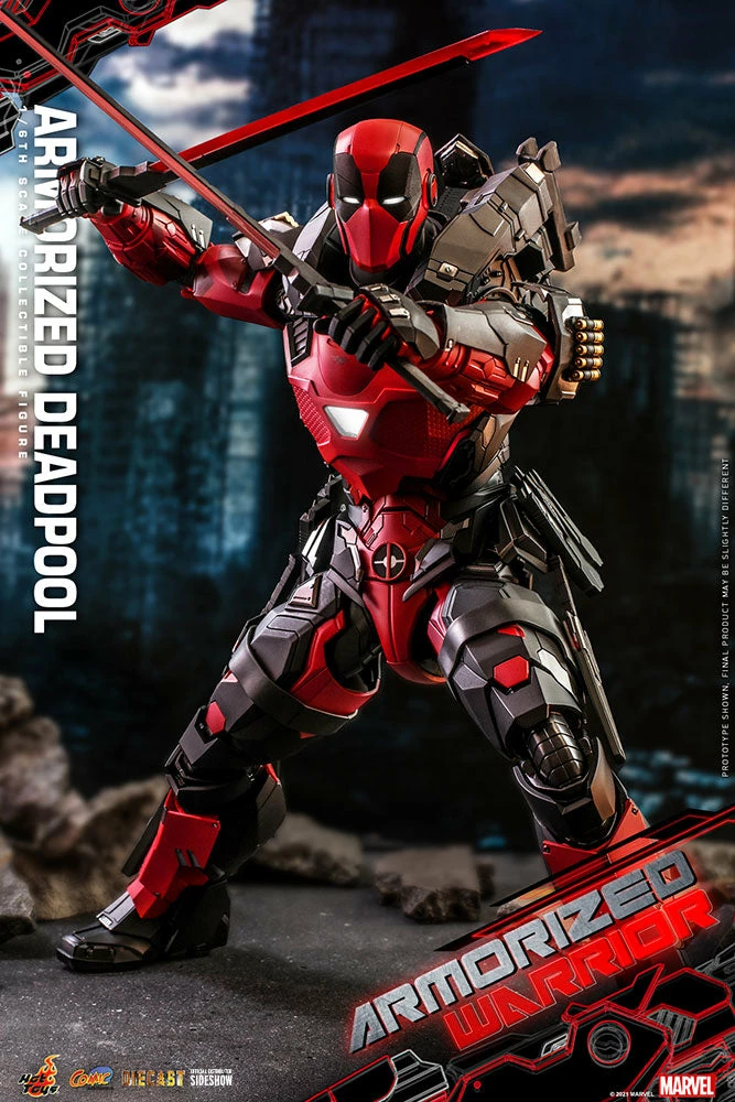 Maybang's Collectibles Hot Toys Marvel Comics Masterpiece Series Armorized Deadpool Diecast 1/6 Scale 12" Collectible Figure 5 Maybang's Collectibles Hot Toys Marvel Comics Masterpiece Series Armorized Deadpool Diecast 1/6 Scale 12" Collectible Figure