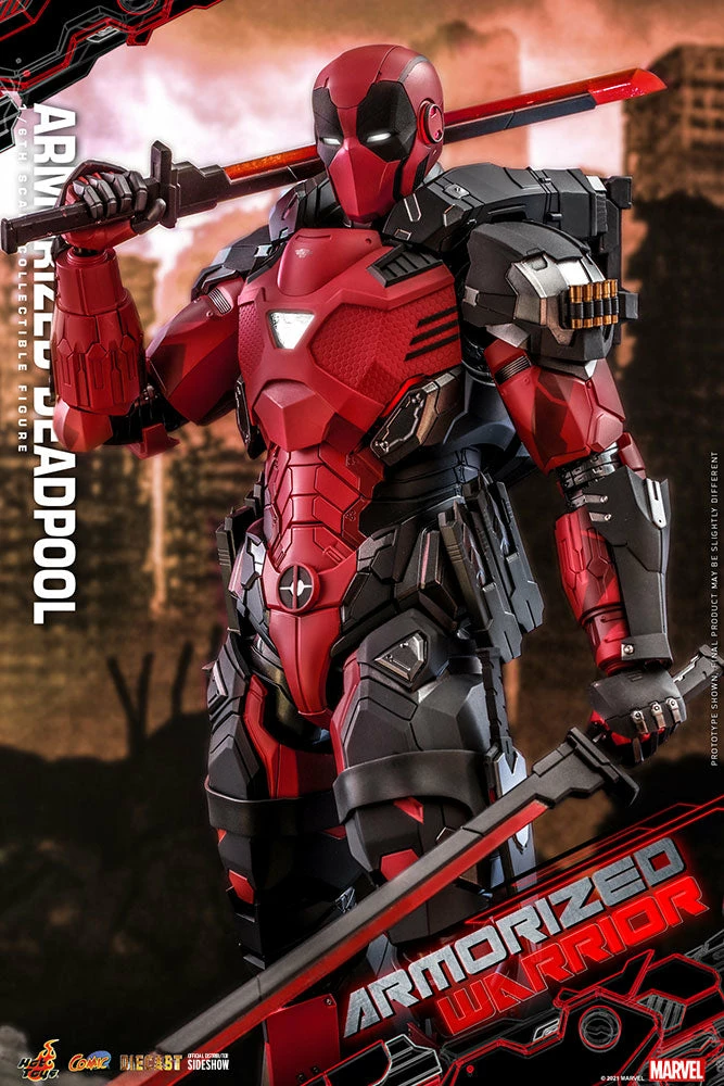 Maybang's Collectibles Hot Toys Marvel Comics Masterpiece Series Armorized Deadpool Diecast 1/6 Scale 12" Collectible Figure 8 Maybang's Collectibles Hot Toys Marvel Comics Masterpiece Series Armorized Deadpool Diecast 1/6 Scale 12" Collectible Figure