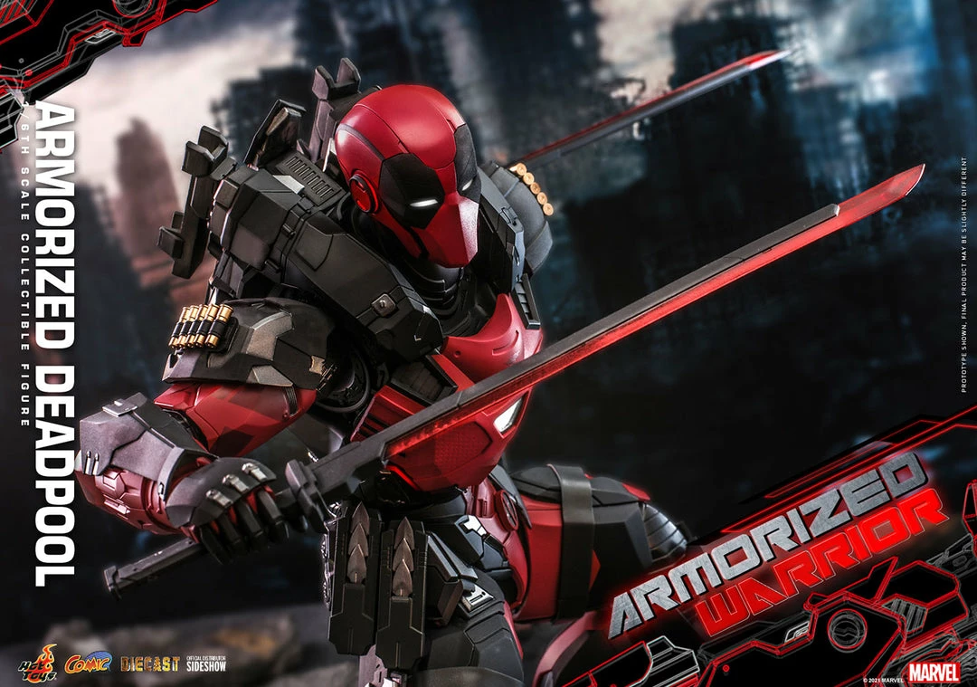 Maybang's Collectibles Hot Toys Marvel Comics Masterpiece Series Armorized Deadpool Diecast 1/6 Scale 12" Collectible Figure 15 Maybang's Collectibles Hot Toys Marvel Comics Masterpiece Series Armorized Deadpool Diecast 1/6 Scale 12" Collectible Figure