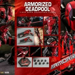 Maybang's Collectibles Hot Toys Marvel Comics Masterpiece Series Armorized Deadpool Diecast 1/6 Scale 12" Collectible Figure 33 Maybang's Collectibles Hot Toys Marvel Comics Masterpiece Series Armorized Deadpool Diecast 1/6 Scale 12