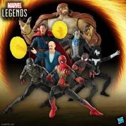 Maybang's Collectibles Hasbro Marvel Legends Spider-Man 3 6-Inch Action Figure Wave 13 Set Of 7 Figures Spider-Man (Intergrated Suit), Spider-Man (Black And Gold), Miles Morales, Doctor Strange, J. Jonah Jameson, Morlun & Shriek (Marvel's Armadillo BAF)