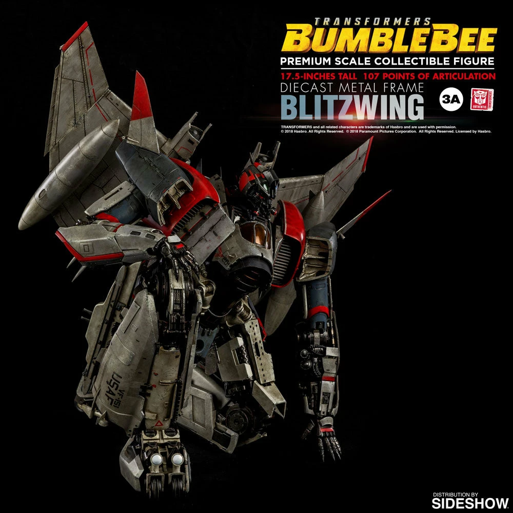 Vendor-unknown ThreeA Transformers Bumblebee (2018) Blitzwing Premium Scale Die-Cast Metal Collectible Figure 19 Vendor-unknown ThreeA Transformers Bumblebee (2018) Blitzwing Premium Scale Die-Cast Metal Collectible Figure