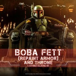 Maybang's Collectibles Hot Toys Star Wars The Mandalorian - Television Masterpiece Series Boba Fett (Repaint Armor) And The Thorne 1/6 Scale 12" Collectible Figure Set