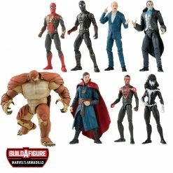 Maybang's Collectibles Hasbro Marvel Legends Spider-Man 3 6-Inch Action Figure Wave 13 Set Of 7 Figures Spider-Man (Intergrated Suit), Spider-Man (Black And Gold), Miles Morales, Doctor Strange, J. Jonah Jameson, Morlun & Shriek (Marvel's Armadillo BAF)