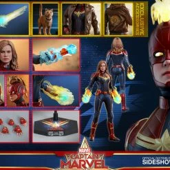 Maybang's Collectibles Hot Toys Marvel Comics Captain Marvel Deluxe Verion 1/6 Scale Collectible Figure