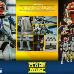 Maybang's Collectibles Hot Toys Star Wars The Clone Wars Captain Vaughn 1/6 Scale 12