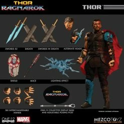 Vendor-unknown Mezco Toyz One:12 Collective Marvel Comics Thor Ragnarok Gladiator Thor 1/12 Scale 6