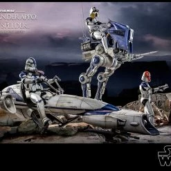 Maybang's Collectibles Hot Toys Star Wars: The Clone Wars Clone Commander Appo And BARC Speeder