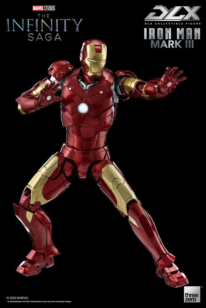 Maybang's Collectibles Threezero Marvel Infinity Saga Iron Man Iron Man Mark III DLX 1/12 Scale Die-Cast Action Figure 8 Maybang's Collectibles Threezero Marvel Infinity Saga Iron Man Iron Man Mark III DLX 1/12 Scale Die-Cast Action Figure