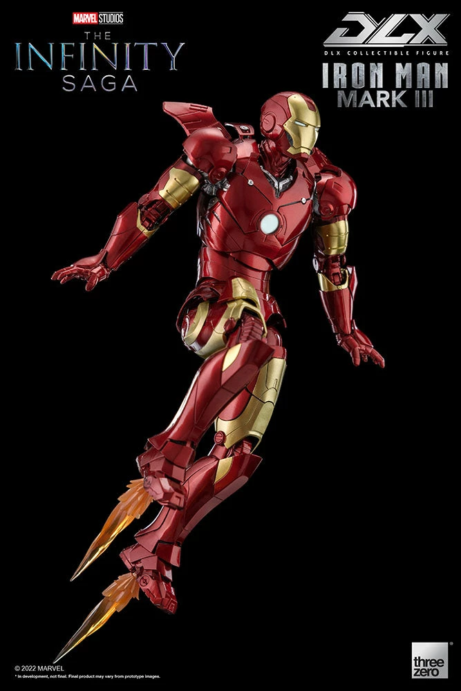 Maybang's Collectibles Threezero Marvel Infinity Saga Iron Man Iron Man Mark III DLX 1/12 Scale Die-Cast Action Figure 12 Maybang's Collectibles Threezero Marvel Infinity Saga Iron Man Iron Man Mark III DLX 1/12 Scale Die-Cast Action Figure