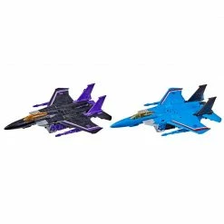 Maybang's Collectibles Hasbro Transformers Generations War For Cybertron Earthrise Voyager Skywarp And Thundercracker Action Figure 2 Pack