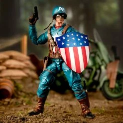 Maybang's Collectibles Hasbro Marvel Comics 80th Anniversary Marvel Legends Ultimate Captain America 6-Inch Action Figure With Motorcycle