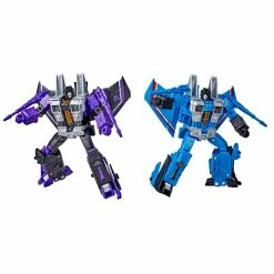 Maybang's Collectibles Hasbro Transformers Generations War For Cybertron Earthrise Voyager Skywarp And Thundercracker Action Figure 2 Pack