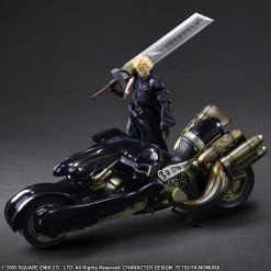 Maybang's Collectibles Square Enix Final Fantasy VII Advent Children Play Arts Kai Cloud Strife & Fenrir Bike Action Figure Set