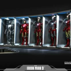 Maybang's Collectibles Hot Toys Marvel Iron Man 1/6 Scale Diorama Accessory Hall Of Armor Set Of 7