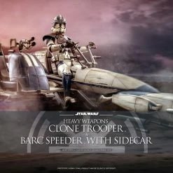 Maybang's Collectibles Hot Toys Star Wars: The Clone Wars Heavy Weapons Clone Trooper And BARC Speeder With Sidecar