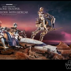 Maybang's Collectibles Hot Toys Star Wars: The Clone Wars Heavy Weapons Clone Trooper And BARC Speeder With Sidecar