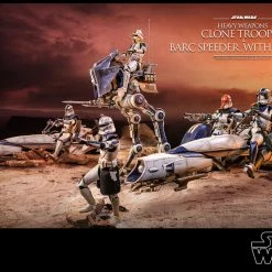 Maybang's Collectibles Hot Toys Star Wars: The Clone Wars Heavy Weapons Clone Trooper And BARC Speeder With Sidecar