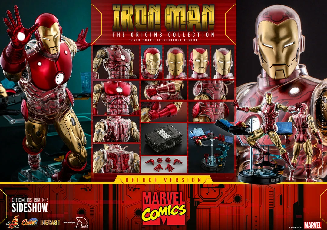 Maybang's Collectibles Hot Toys Marvel Comics The Origins Collection - Comics Masterpiece Series Diecast Iron Man (Delxue) 1/6 Scale Collectible Figure 21 Maybang's Collectibles Hot Toys Marvel Comics The Origins Collection - Comics Masterpiece Series Diecast Iron Man (Delxue) 1/6 Scale Collectible Figure