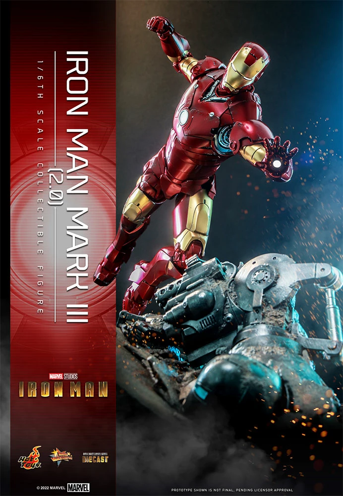 Maybang's Collectibles Hot Toys Marvel Comics Iron Man (2008) Iron Man Mark III (2.0) Diecast 1/6 Scale 12" Collectible Figure Sixth Scale Figure 1 Maybang's Collectibles Hot Toys Marvel Comics Iron Man (2008) Iron Man Mark III (2.0) Diecast 1/6 Scale 12" Collectible Figure Sixth Scale Figure