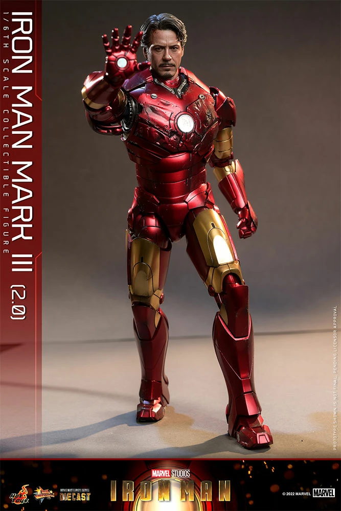 Maybang's Collectibles Hot Toys Marvel Comics Iron Man (2008) Iron Man Mark III (2.0) Diecast 1/6 Scale 12" Collectible Figure Sixth Scale Figure 2 Maybang's Collectibles Hot Toys Marvel Comics Iron Man (2008) Iron Man Mark III (2.0) Diecast 1/6 Scale 12" Collectible Figure Sixth Scale Figure
