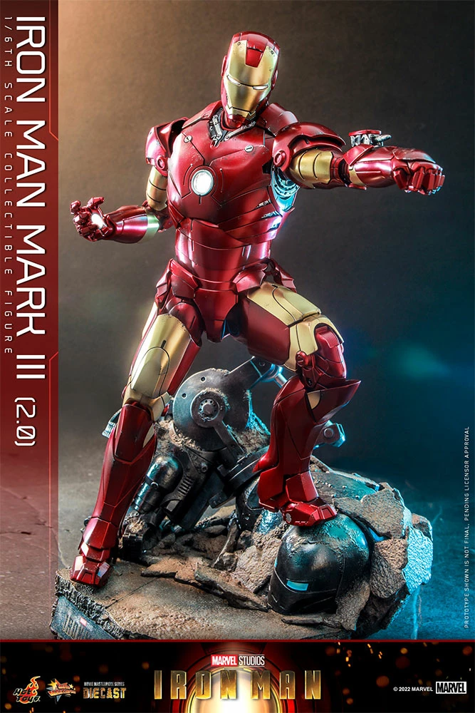 Maybang's Collectibles Hot Toys Marvel Comics Iron Man (2008) Iron Man Mark III (2.0) Diecast 1/6 Scale 12" Collectible Figure Sixth Scale Figure 3 Maybang's Collectibles Hot Toys Marvel Comics Iron Man (2008) Iron Man Mark III (2.0) Diecast 1/6 Scale 12" Collectible Figure Sixth Scale Figure