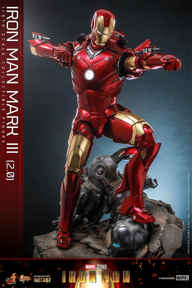 Maybang's Collectibles Hot Toys Marvel Comics Iron Man (2008) Iron Man Mark III (2.0) Diecast 1/6 Scale 12" Collectible Figure Sixth Scale Figure 4 Maybang's Collectibles Hot Toys Marvel Comics Iron Man (2008) Iron Man Mark III (2.0) Diecast 1/6 Scale 12" Collectible Figure Sixth Scale Figure