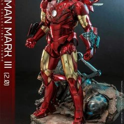 Maybang's Collectibles Hot Toys Marvel Comics Iron Man (2008) Iron Man Mark III (2.0) Diecast 1/6 Scale 12" Collectible Figure Sixth Scale Figure 24 Maybang's Collectibles Hot Toys Marvel Comics Iron Man (2008) Iron Man Mark III (2.0) Diecast 1/6 Scale 12