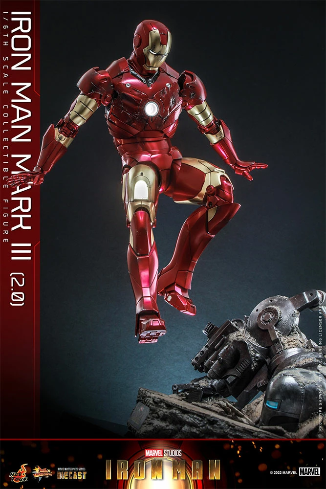 Maybang's Collectibles Hot Toys Marvel Comics Iron Man (2008) Iron Man Mark III (2.0) Diecast 1/6 Scale 12" Collectible Figure Sixth Scale Figure 7 Maybang's Collectibles Hot Toys Marvel Comics Iron Man (2008) Iron Man Mark III (2.0) Diecast 1/6 Scale 12" Collectible Figure Sixth Scale Figure