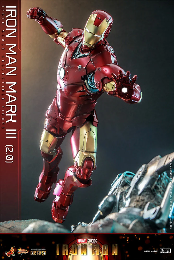 Maybang's Collectibles Hot Toys Marvel Comics Iron Man (2008) Iron Man Mark III (2.0) Diecast 1/6 Scale 12" Collectible Figure Sixth Scale Figure 9 Maybang's Collectibles Hot Toys Marvel Comics Iron Man (2008) Iron Man Mark III (2.0) Diecast 1/6 Scale 12" Collectible Figure Sixth Scale Figure