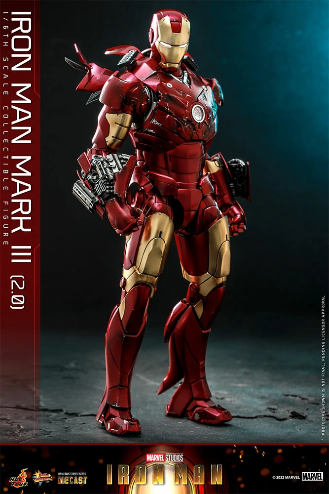 Maybang's Collectibles Hot Toys Marvel Comics Iron Man (2008) Iron Man Mark III (2.0) Diecast 1/6 Scale 12" Collectible Figure Sixth Scale Figure 10 Maybang's Collectibles Hot Toys Marvel Comics Iron Man (2008) Iron Man Mark III (2.0) Diecast 1/6 Scale 12" Collectible Figure Sixth Scale Figure