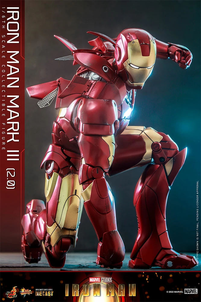 Maybang's Collectibles Hot Toys Marvel Comics Iron Man (2008) Iron Man Mark III (2.0) Diecast 1/6 Scale 12" Collectible Figure Sixth Scale Figure 11 Maybang's Collectibles Hot Toys Marvel Comics Iron Man (2008) Iron Man Mark III (2.0) Diecast 1/6 Scale 12" Collectible Figure Sixth Scale Figure