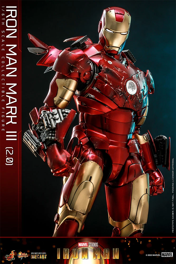 Maybang's Collectibles Hot Toys Marvel Comics Iron Man (2008) Iron Man Mark III (2.0) Diecast 1/6 Scale 12" Collectible Figure Sixth Scale Figure 12 Maybang's Collectibles Hot Toys Marvel Comics Iron Man (2008) Iron Man Mark III (2.0) Diecast 1/6 Scale 12" Collectible Figure Sixth Scale Figure