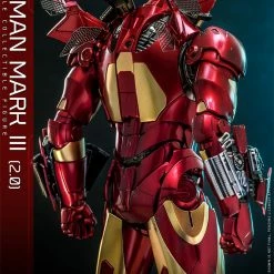 Maybang's Collectibles Hot Toys Marvel Comics Iron Man (2008) Iron Man Mark III (2.0) Diecast 1/6 Scale 12" Collectible Figure Sixth Scale Figure 32 Maybang's Collectibles Hot Toys Marvel Comics Iron Man (2008) Iron Man Mark III (2.0) Diecast 1/6 Scale 12