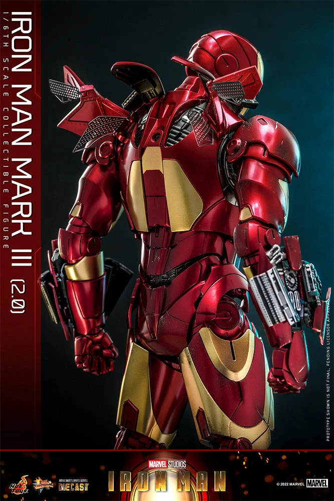 Maybang's Collectibles Hot Toys Marvel Comics Iron Man (2008) Iron Man Mark III (2.0) Diecast 1/6 Scale 12" Collectible Figure Sixth Scale Figure 13 Maybang's Collectibles Hot Toys Marvel Comics Iron Man (2008) Iron Man Mark III (2.0) Diecast 1/6 Scale 12" Collectible Figure Sixth Scale Figure