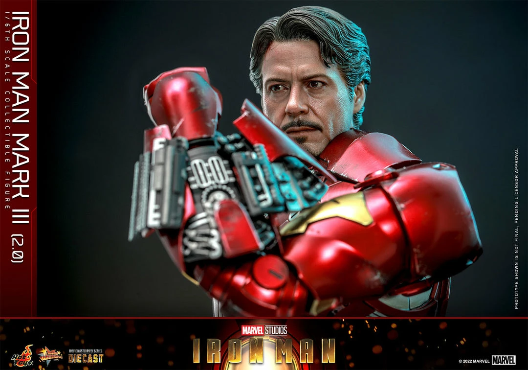 Maybang's Collectibles Hot Toys Marvel Comics Iron Man (2008) Iron Man Mark III (2.0) Diecast 1/6 Scale 12" Collectible Figure Sixth Scale Figure 17 Maybang's Collectibles Hot Toys Marvel Comics Iron Man (2008) Iron Man Mark III (2.0) Diecast 1/6 Scale 12" Collectible Figure Sixth Scale Figure