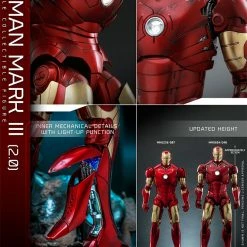 Maybang's Collectibles Hot Toys Marvel Comics Iron Man (2008) Iron Man Mark III (2.0) Diecast 1/6 Scale 12" Collectible Figure Sixth Scale Figure 38 Maybang's Collectibles Hot Toys Marvel Comics Iron Man (2008) Iron Man Mark III (2.0) Diecast 1/6 Scale 12