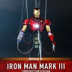 Maybang's Collectibles Hot Toys Marvel Comics Iron Man Iron Man Mark III (Construction Version) Reissue 1/6 Scale Collectible Figure