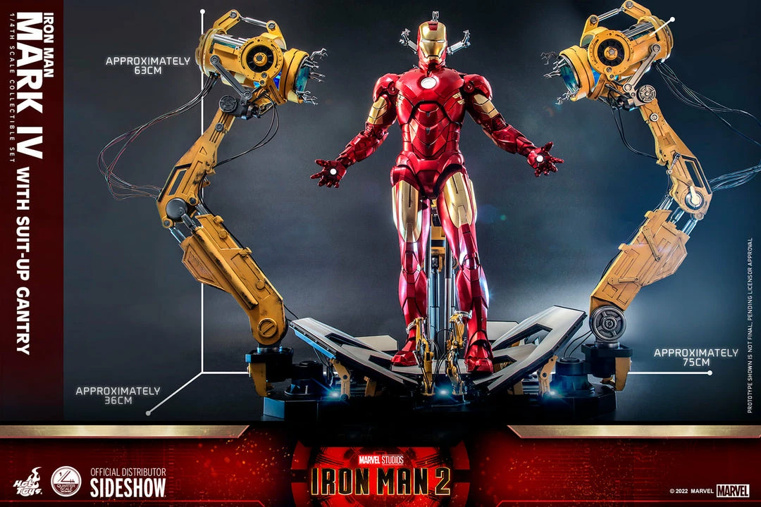 Maybang's Collectibles Hot Toys Marvel Comics Iron Man 2 Iron Man Mark IV With Suit-Up Gantry 1/4 Quarter Scale Collectibles Figure Set 3 Maybang's Collectibles Hot Toys Marvel Comics Iron Man 2 Iron Man Mark IV With Suit-Up Gantry 1/4 Quarter Scale Collectibles Figure Set