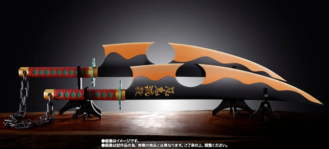Maybang's Collectibles Bandai Spirits Tamashii Nations Demon Slayer: Kimetsu No Yaiba Proplica Tengen Uzui's Nichirin Swords Prop Replicas 3 Maybang's Collectibles Bandai Spirits Tamashii Nations Demon Slayer: Kimetsu No Yaiba Proplica Tengen Uzui's Nichirin Swords Prop Replicas