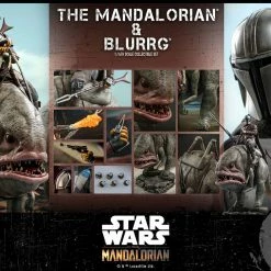 Maybang's Collectibles Hot Toys Star Wars The Mandalorian - Television Masterpiece Series Mandalorian & Blurrg 1/6 Scale Collectible Figure Set
