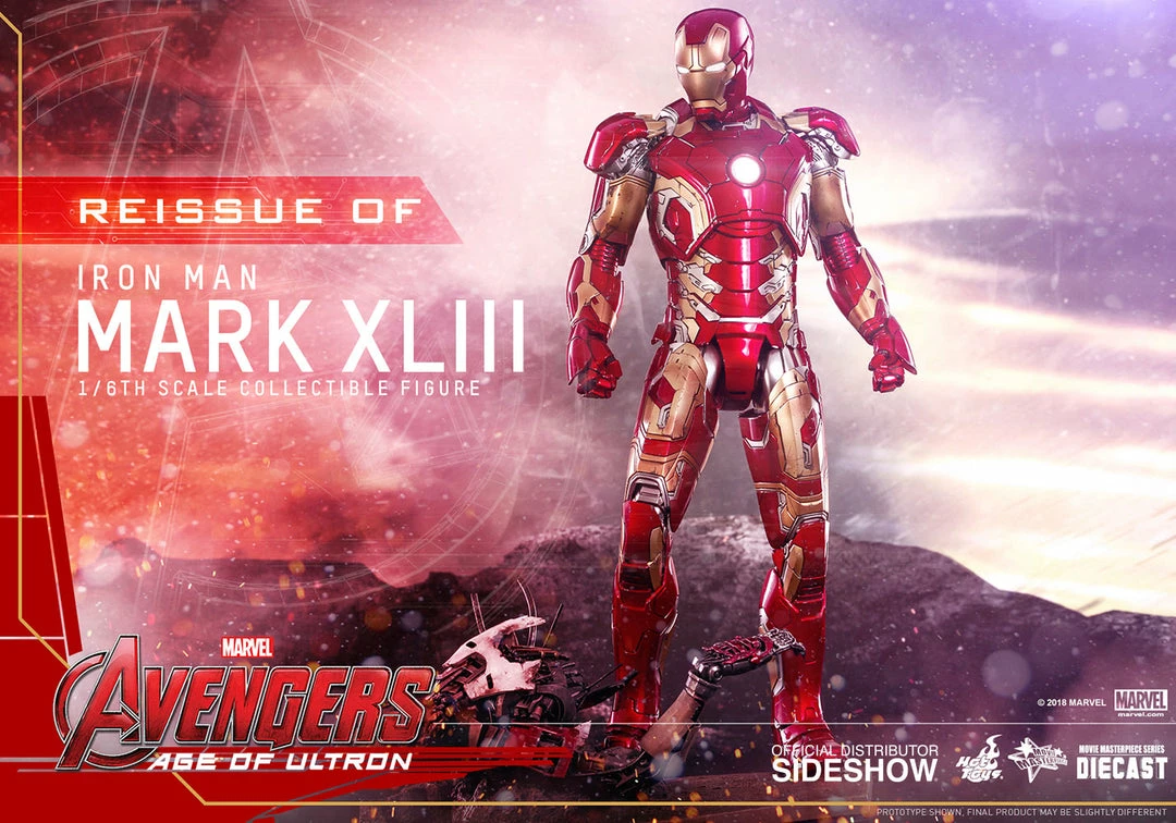 Maybang's Collectibles Hot Toys Marvel Avengers Age Of Ultron Iron Man Mark XLIII Diecast 1/6 Scale Collectible Figure 1 Maybang's Collectibles Hot Toys Marvel Avengers Age Of Ultron Iron Man Mark XLIII Diecast 1/6 Scale Collectible Figure